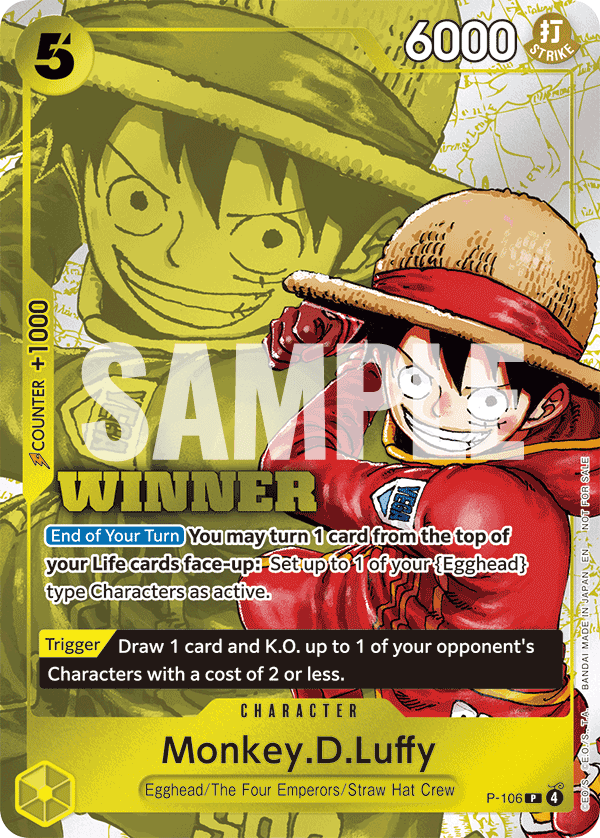 P-106 Monkey.D.Luffy WINNER