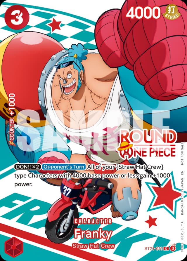Franky — Round1 × One Piece Card Game exclusive promo design