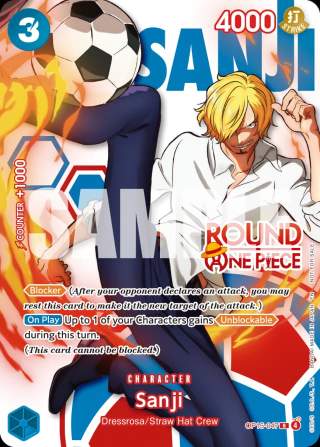 Sanji — Round1 × One Piece Card Game exclusive promo design